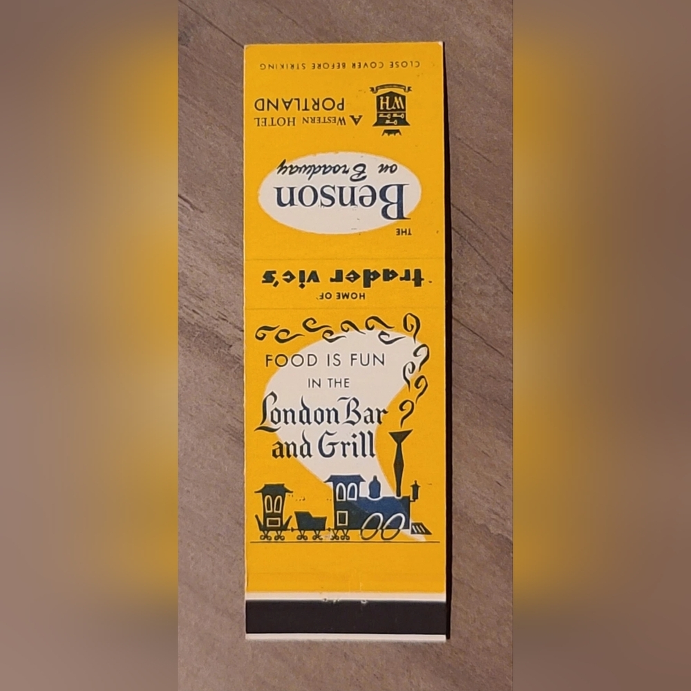 Food Is Fun In The London Bar And Grill The Breson On Broadway Matchbook Cover